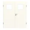 GARANT drzwi dwuskrzydłowe wraz z ościeżnicą 0105-60 Pearl White CePaL z przeszkleniem LA-9