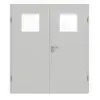 GARANT drzwi dwuskrzydłowe z ościeżnicą D92-60 Dove Grey Resopal z przeszkleniem LA-9
