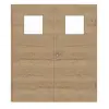 GARANT drzwi dwuskrzydłowe z ościeżnicą wzdłuż Authentic dąb szczelinowy GCK08 z przeszkleniem LA-9