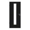GARANT drzwi do pomieszczeń wilgotnych 0901-60 Black Resopal z przeszkleniem LA-4 na środku