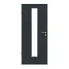 GARANT drzwi do pomieszczeń wilgotnych U12000SD wulkaniczna czerń GHK08 z przeszkleniem LA-4 na środku