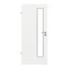GARANT D354-60 Resopal drzwi do pomieszczeń wilgotnych w kolorze białym z przeszkleniem LA-4 po stronie zamka
