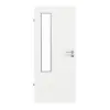 GARANT drzwi do pomieszczeń wilgotnych D354-60 Designer White Resopal z wycięciem na szybę LA-5 po stronie zawiasów