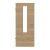 GARANT drzwi do pomieszczeń wilgotnych wzdłuż Authentic dąb szczelinowy GCK08 z przeszkleniem LA-5 na środku