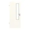 GARANT drzwi do pomieszczeń wilgotnych 0105-60 Pearl White Resopal z przeszkleniem LA-5 po stronie zamka