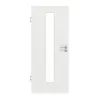 GARANT Drzwi wewnętrzne do obiektu, matowe, biały lakier 9016 G-TEC z przeszkleniem LA-4 na środku