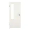 Drzwi wewnętrzne do obiektu GARANT Biel ze strukturą Premium GCK08 z przeszkleniem LA-5 od strony zawiasów