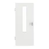 GARANT Drzwi wewnętrzne do obiektu, matowe, biały lakier 9016 G-TEC z przeszkleniem LA-5 na środku