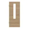 Garant drzwi wewnętrzne do obiektu wzdłuż Authentic dąb szczelinowy GCK08 z przeszkleniem LA-5 na środku
