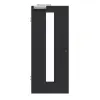 GARANT drzwi dymoszczelne matowe RAL 9005 G-TEC z przeszkleniem LA-4 na środku