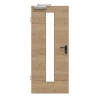 GARANT Drzwi dymoszczelne Układ poprzeczny Authentic Dąb szczelinowy CePaL z okienkiem LA-4 centralnie