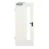 Drzwi dymoszczelne GARANT, biel ze strukturą Premium CePaL, z przeszkleniem LA-4 po stronie zamka