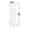 DRZWI OGNIOODPORNE GARANT BIAŁY LAKIER 9016 z przeszkleniem LA-4 po stronie zamka