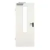 GARANT Drzwi dymoszczelne Biel ze strukturą Premium CePaL z przeszkleniem LA-5 na środku