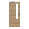 GARANT Drzwi dymoszczelne Układ poprzeczny Authentic Dąb szczelinowy CePaL z przeszkleniem LA-5 po stronie zamka