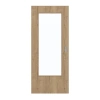 GARANT Drzwi przesuwne Authentic Dąb szczelinowy CePaL z przeszkleniem LA-DIN