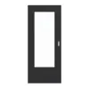 GARANT drzwi przesuwne matowy RAL 9005 G-TEC z przeszkleniem LA-DIN