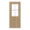GARANT drzwi przesuwne Authentic dąb szczelinowy CePaL z przeszkleniem LA-6 szpros SP0