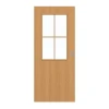 GARANT Drzwi przesuwne dębowe Premium CePaL z przeszkleniem LA-6 Słup SP0