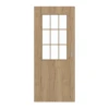 GARANT Drzwi przesuwne Authentic Dąb szczelinowy CePaL z przeszkleniem LA-6 Słupek SP2