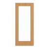 GARANT Drzwi przesuwne dębowe Premium CePaL z przeszkleniem LA-2