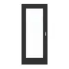 GARANT drzwi przesuwne matowe RAL 9005 G-TEC z przeszkleniem LA-2