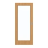 GARANT Drzwi przesuwne dębowe Premium CePaL z przeszkleniem LA-3