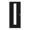 GARANT drzwi przesuwne 0901-60 Black Resopal z przeszkleniem LA-4 na środku