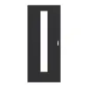 GARANT drzwi przesuwne matowy RAL 9005 G-TEC z przeszkleniem 4 LA na środku