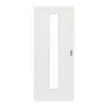 GARANT Drzwi przesuwne, matowe, biały lakier 9016 G-TEC z przeszkleniem LA-4 na środku