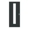 GARANT Drzwi przesuwne U12000SD Wulkan czarny GHK08 z przeszkleniem LA-4 na środku