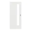 Drzwi przesuwne GARANT biały lakier matowy 9016 G-TEC z przeszkleniem LA-4 po stronie zamka