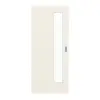 GARANT Drzwi przesuwne białe lakierowane 9010 z przeszkleniem LA-4 po stronie zamka