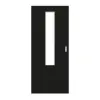 GARANT Drzwi przesuwne 0901-60 Black Resopal z przeszkleniem LA-5 na środku