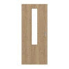 GARANT Drzwi przesuwne Authentic Dąb szczelinowy CePaL z przeszkleniem LA-5 centralnie
