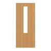 GARANT Drzwi przesuwne dębowe Premium CePaL z przeszkleniem LA-5 na środku
