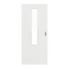 GARANT Drzwi przesuwne, matowe, biały lakier 9016 G-TEC z przeszkleniem LA-5 na środku