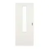 GARANT Drzwi przesuwne Biel ze strukturą Premium CePaL z przeszkleniem LA-5 na środku