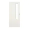 GARANT drzwi przesuwne biel ze strukturą Premium CePaL z przeszkleniem LA-5 po stronie zamka