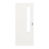 GARANT Drzwi przesuwne białe lakierowane 9016 z przeszkleniem LA-5 po stronie zamka