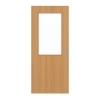 GARANT Drzwi przesuwne dębowe Premium CePaL z przeszkleniem LA-6