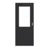 Drzwi przesuwne GARANT matowe RAL 9005 G-TEC z przeszkleniem LA-6
