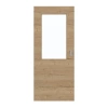 GARANT Drzwi przesuwne Układ poprzeczny Authentic Dąb szczelinowy CePaL z okienkiem przeszklonym LA-6