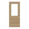 GARANT drzwi przesuwne wzdłuż Authentic dąb szczelinowy GCK08 z przeszkleniem LA-6