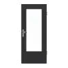 GARANT drzwi wejściowe do mieszkania matowy RAL 9005 G-TEC z przeszkleniem LA-DIN