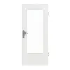 GARANT Drzwi wejściowe do mieszkania, matowe, biały lakier 9016 G-TEC z przeszkleniem LA-DIN