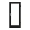 GARANT drzwi wejściowe do mieszkania 0901-60 Black Resopal z przeszkleniem LA-2