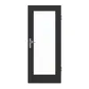 GARANT drzwi wejściowe do mieszkania matowy RAL 9005 G-TEC z przeszkleniem LA-2