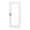 GARANT drzwi wejściowe do mieszkania matowy biały lakier 9016 G-TEC z przeszkleniem LA-2