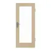 GARANT Drzwi wejściowe do mieszkania, naturalny klon GCK08 z przeszkleniem LA-2